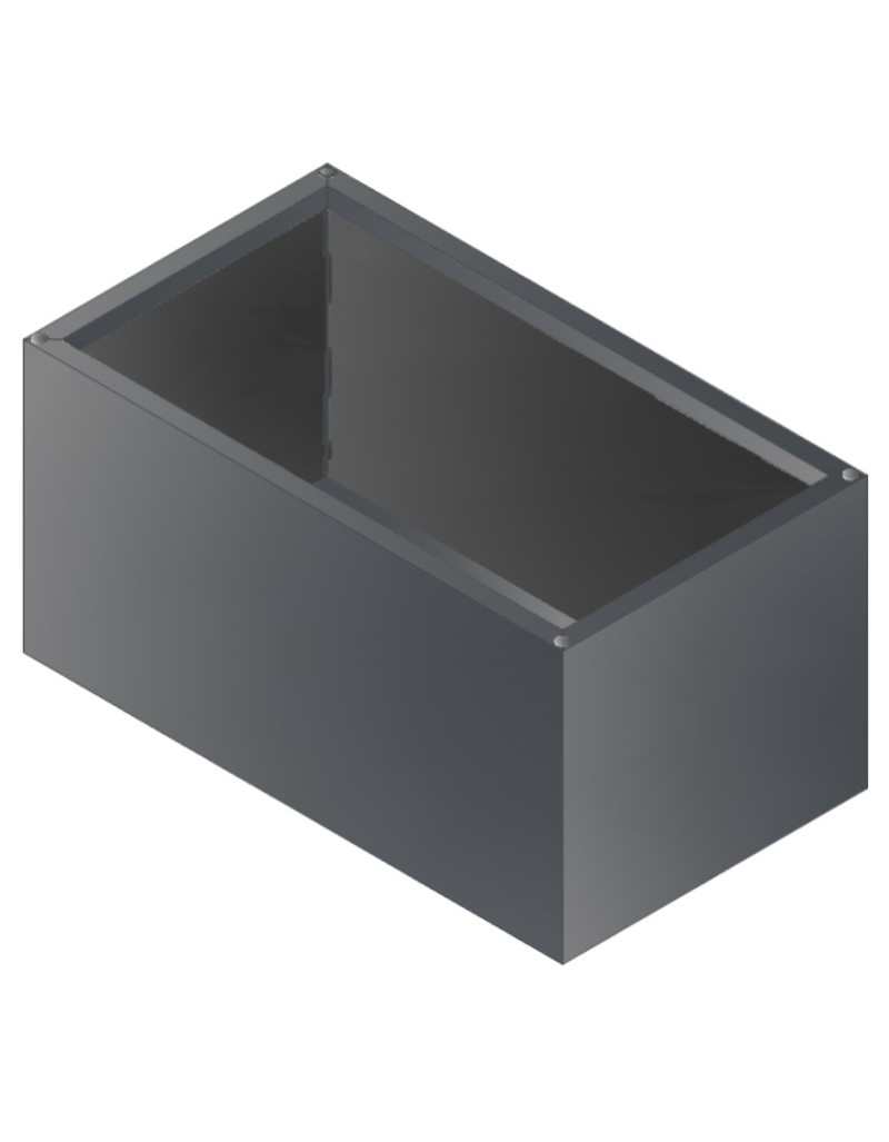 STOUT modular planter in gray painted...