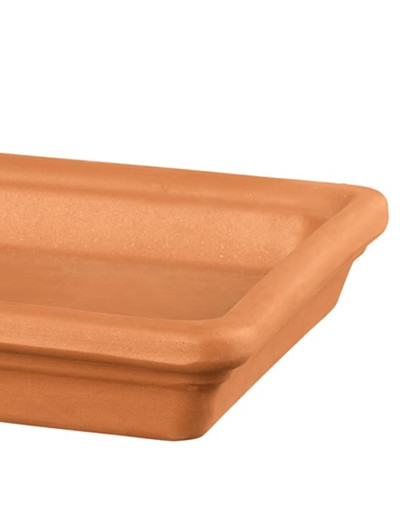 Sottocassetta rettangolare in terracotta naturale 40cm