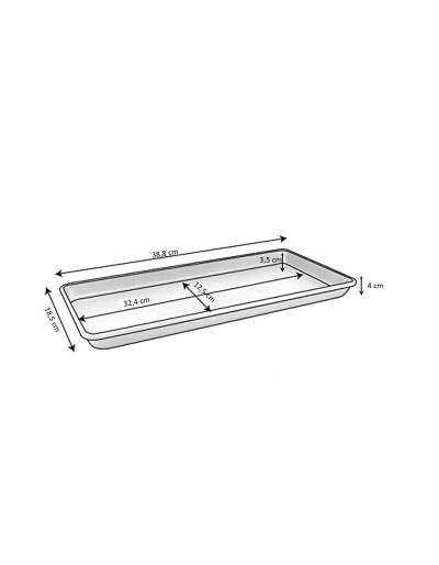 Taca podblatowa Naxos 40 cm biała