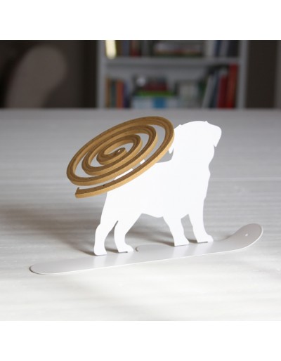 Mosquito coil holder Pug table version